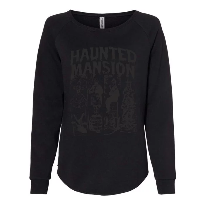 The Haunted Mansion Enigma Unveiling The Unseen Womens California Wash Sweatshirt