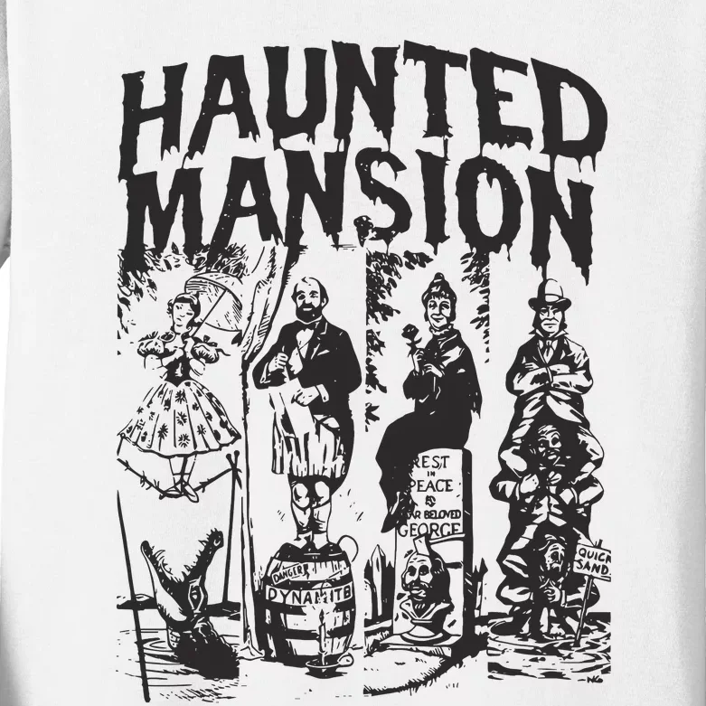 The Haunted Mansion Enigma Unveiling The Unseen Kids Long Sleeve Shirt