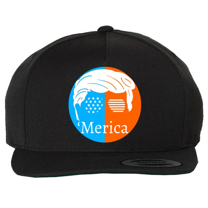 Trump Hair Merica Gift Wool Snapback Cap