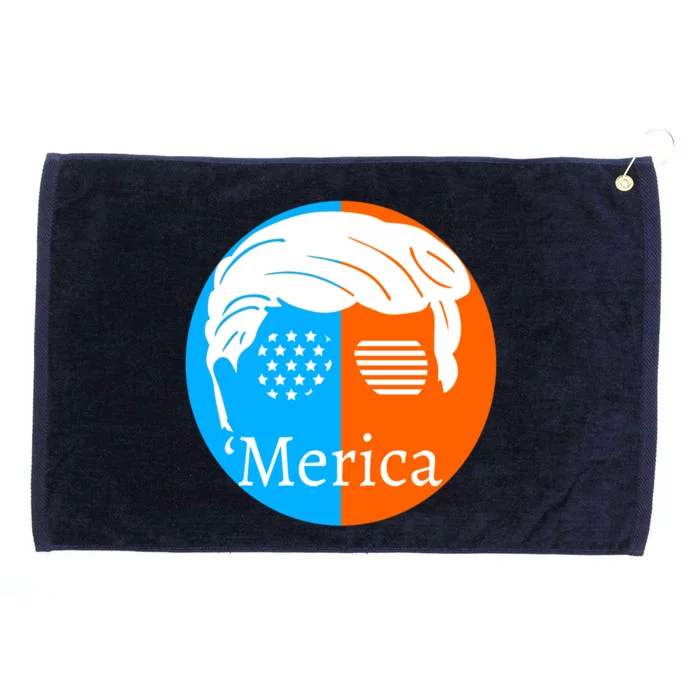 Trump Hair Merica Gift Grommeted Golf Towel