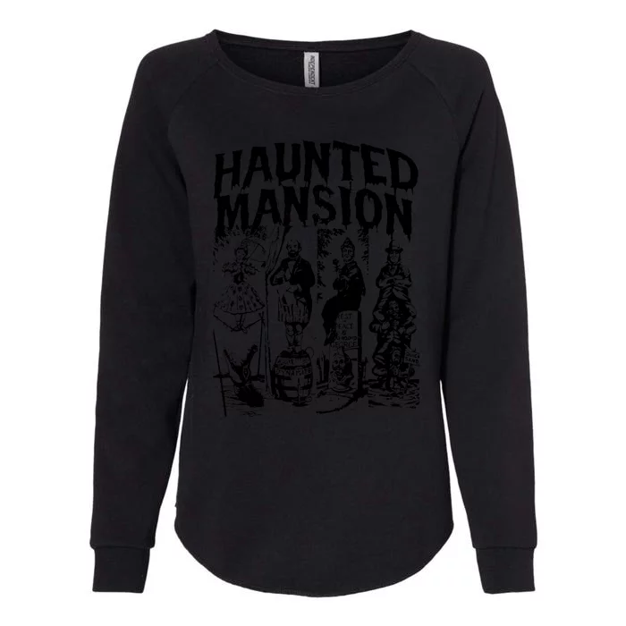 The Haunted Mansion Enigma Unveiling The Unseen Womens California Wash Sweatshirt