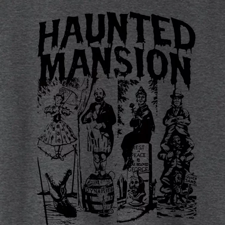 The Haunted Mansion Enigma Unveiling The Unseen Women's Crop Top Tee