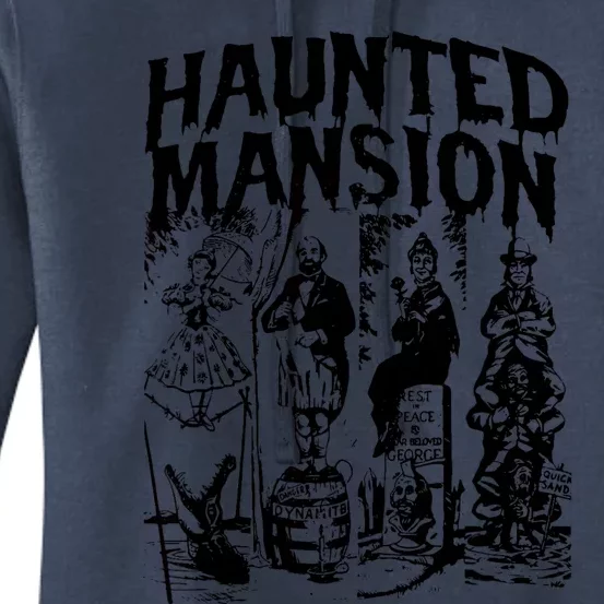 The Haunted Mansion Enigma Unveiling The Unseen Women's Pullover Hoodie