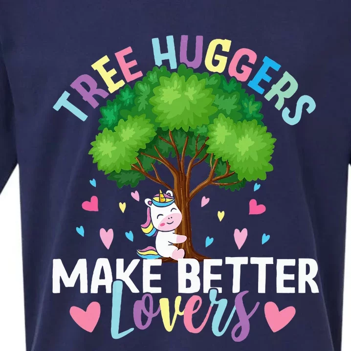 Tree Huggers Make Better Lovers Environmentalist Sueded Cloud Jersey T-Shirt