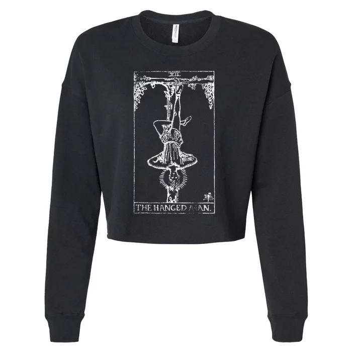 The Hanged Man Tarot Card Xii Cropped Pullover Crew