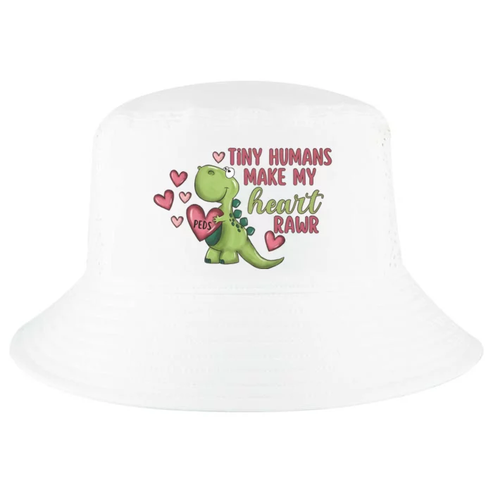 Tiny Humans Make My Heart Pediatric Nurse Valentine Cool Comfort Performance Bucket Hat