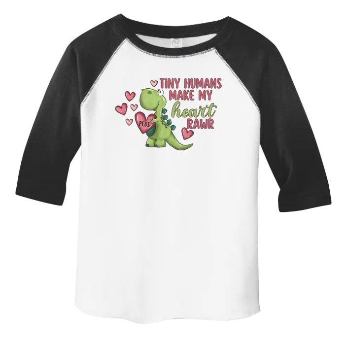 Tiny Humans Make My Heart Pediatric Nurse Valentine Toddler Fine Jersey T-Shirt