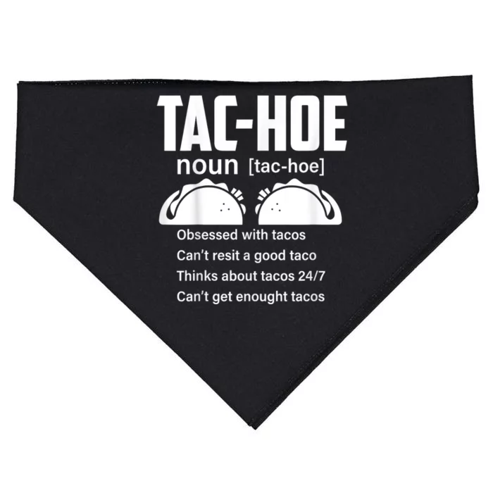 Tac Hoe Noun Obsessed With Tacos USA-Made Doggie Bandana