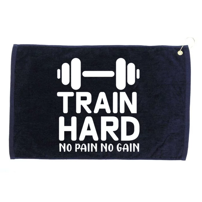 Train Hard No Pain No Gain Gift Motivational Gym Workout Gift Grommeted Golf Towel