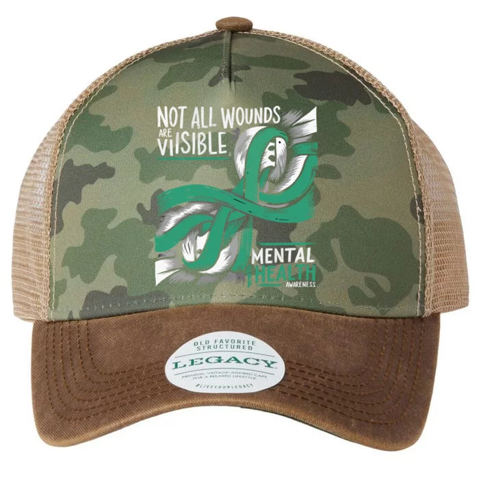 Tal Health Not All Wounds Visible Tal Health Awareness Gift Legacy Tie Dye Trucker Hat