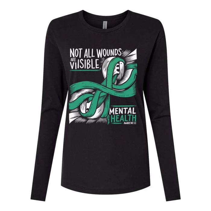 Tal Health Not All Wounds Visible Tal Health Awareness Gift Womens Cotton Relaxed Long Sleeve T-Shirt