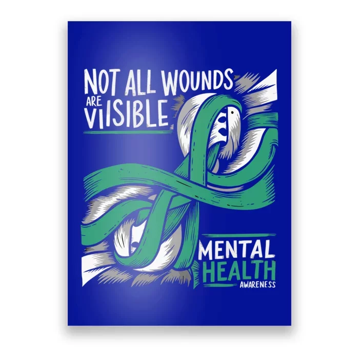 Tal Health Not All Wounds Visible Tal Health Awareness Gift Poster