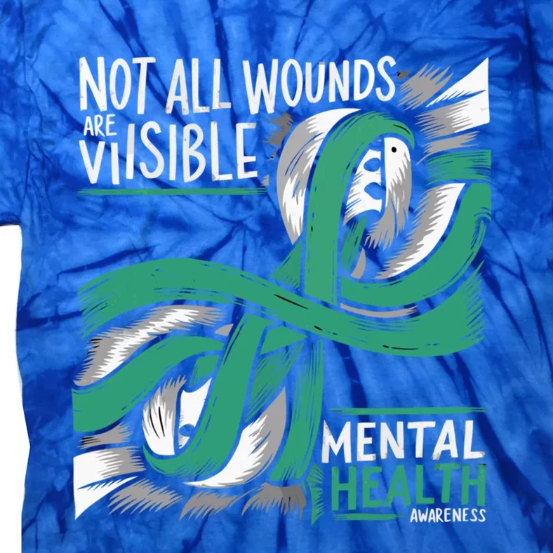 Tal Health Not All Wounds Visible Tal Health Awareness Gift Tie-Dye T-Shirt