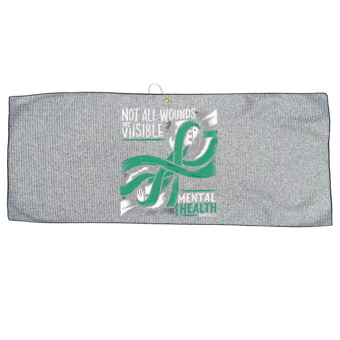 Tal Health Not All Wounds Visible Tal Health Awareness Gift Large Microfiber Waffle Golf Towel