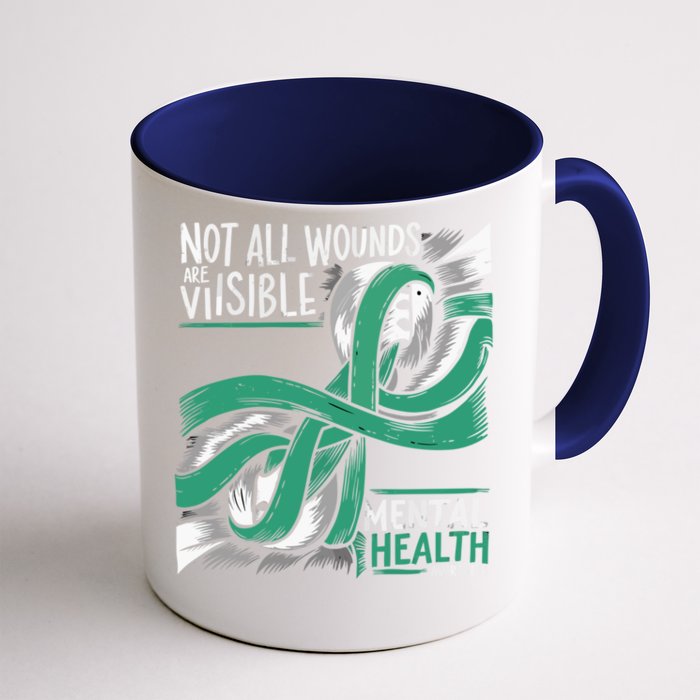 Tal Health Not All Wounds Visible Tal Health Awareness Gift Front & Back Coffee Mug