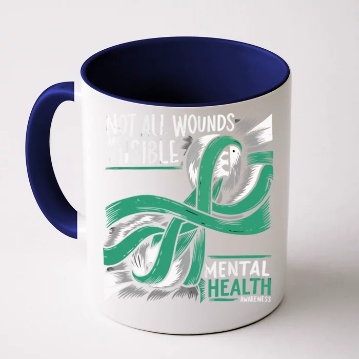 Tal Health Not All Wounds Visible Tal Health Awareness Gift Front & Back Coffee Mug