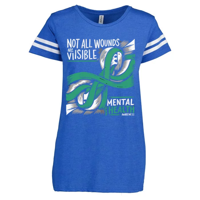 Tal Health Not All Wounds Visible Tal Health Awareness Gift Enza Ladies Jersey Football T-Shirt