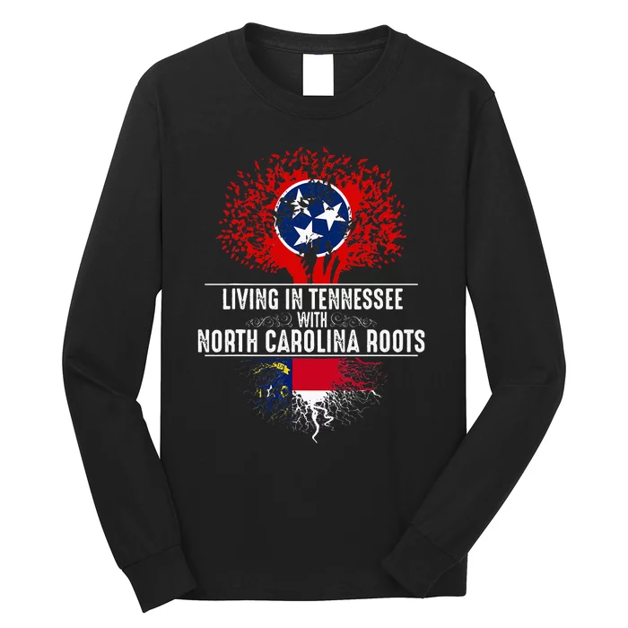 Tennessee Home North Carolina Roots State Tree Gift Long Sleeve Shirt