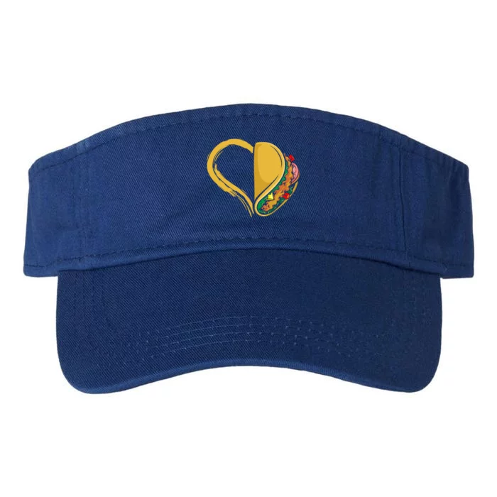 Taco Heart Nacho Mexican Food Cinco De Mayo Valentine’s Day Gift Valucap Bio-Washed Visor