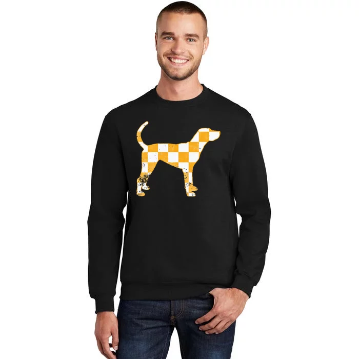 Tennessee Hound Orange White Vintage Dog Fan Game Tall Sweatshirt