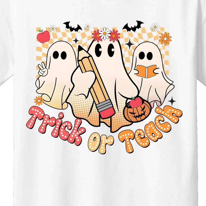 Teacher Halloweentrick Of Teach Kids T-Shirt