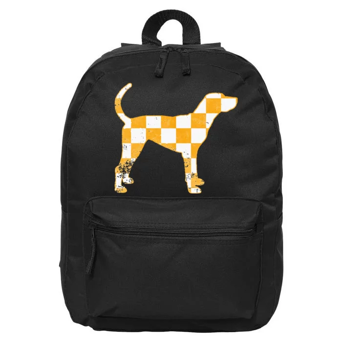 Tennessee Hound Orange White Vintage Dog Fan Game 16 in Basic Backpack