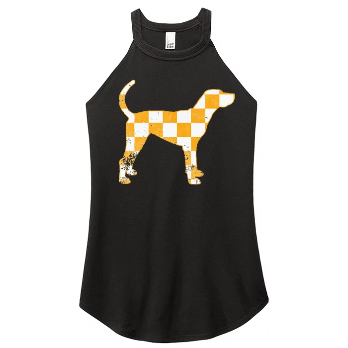 Tennessee Hound Orange White Vintage Dog Fan Game Women’s Perfect Tri Rocker Tank