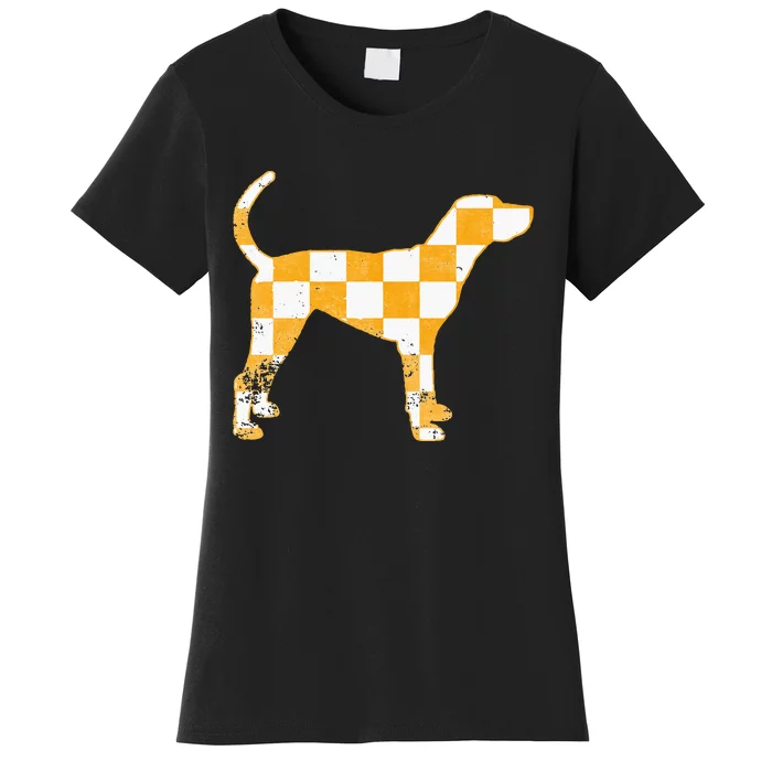 Tennessee Hound Orange White Vintage Dog Fan Game Women's T-Shirt