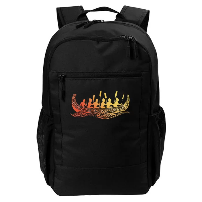 Tribal Hawaiian Outrigger Canoe Design Daily Commute Backpack