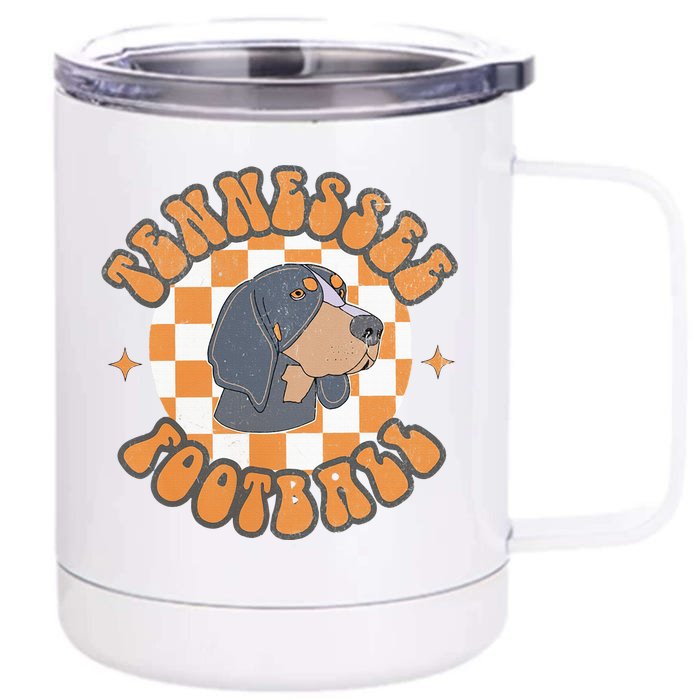 Tennessee Hound Orange White Vintage Dog Fan Game Front & Back 12oz Stainless Steel Tumbler Cup