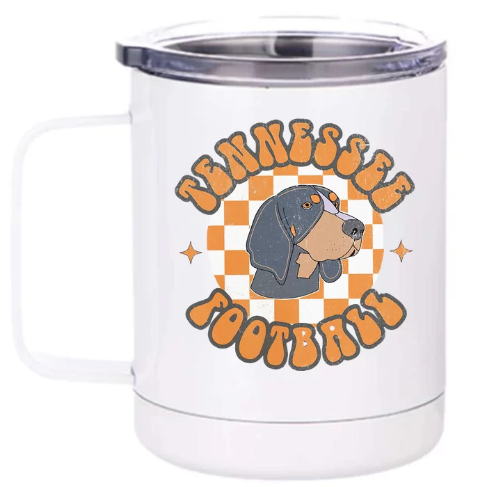 Tennessee Hound Orange White Vintage Dog Fan Game Front & Back 12oz Stainless Steel Tumbler Cup