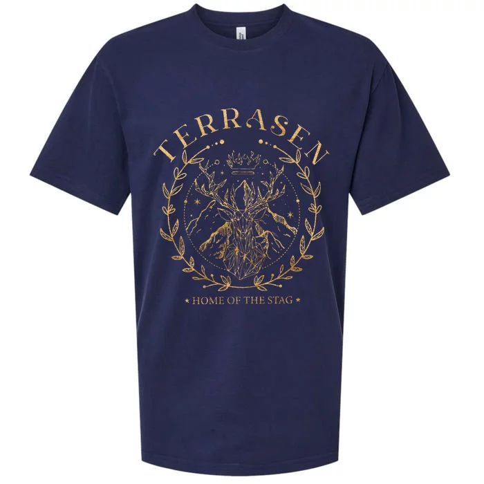 Terrasen Home Of The Stag Throne of Glass Book Lover Sueded Cloud Jersey T-Shirt