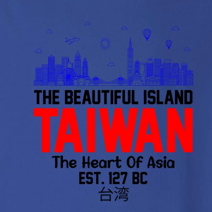 Taiwan Heart Of Asia Taiwan Est 127 Funny Beautiful Island Gift Toddler Long Sleeve Shirt