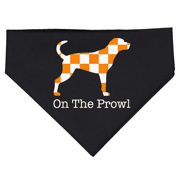 Tennessee Hound On The Prowl Vol Dog Knoxville Fan Game Gift USA-Made Doggie Bandana