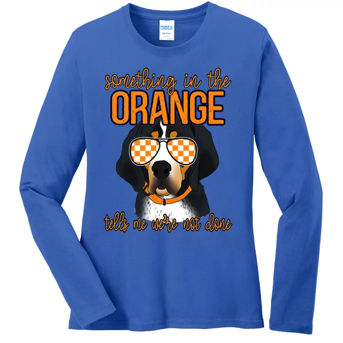 Tennessee Hound Orange White Vintage Dog Fan Game Meaningful Gift Ladies Long Sleeve Shirt