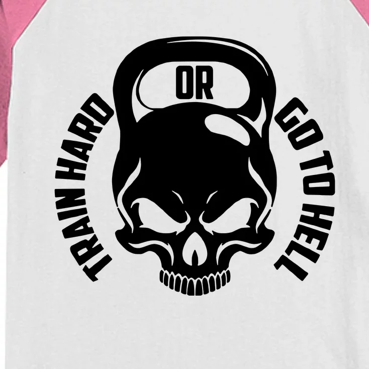 Train Hard Or Go To Hell Kids Colorblock Raglan Jersey