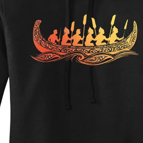 Tribal Hawaiian Outrigger Canoe Hawaiian Tribal Women's Pullover Hoodie