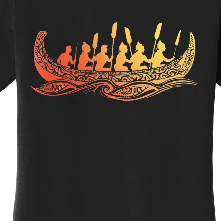 Tribal Hawaiian Outrigger Canoe Hawaiian Tribal Women's T-Shirt