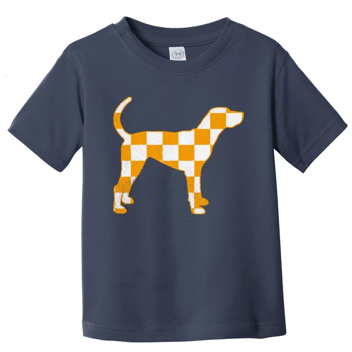 Tennessee Hound Orange White Vintage Dog Fan Game Toddler T-Shirt