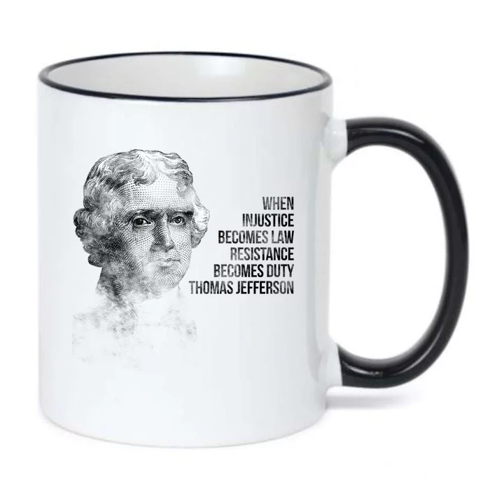 Thomas Jefferson Quote Black Color Changing Mug