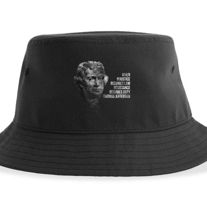 Thomas Jefferson Quote Sustainable Bucket Hat