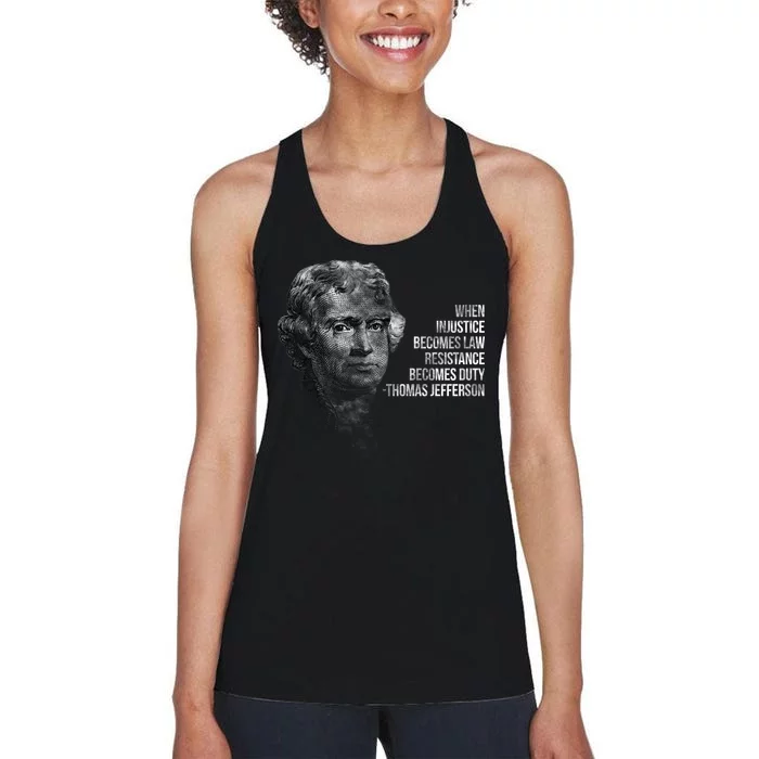 Thomas Jefferson Quote Women's Racerback Tank