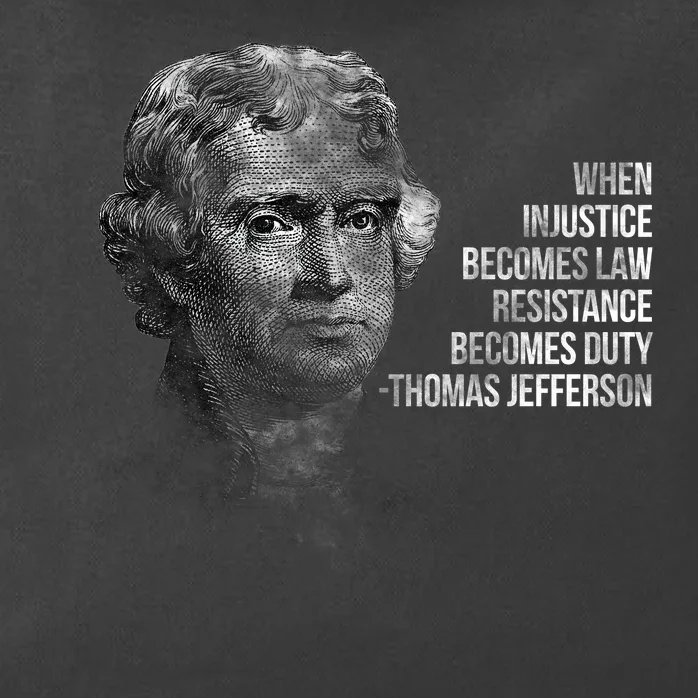 Thomas Jefferson Quote Zip Tote Bag