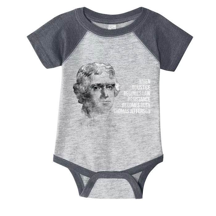 Thomas Jefferson Quote Infant Baby Jersey Bodysuit