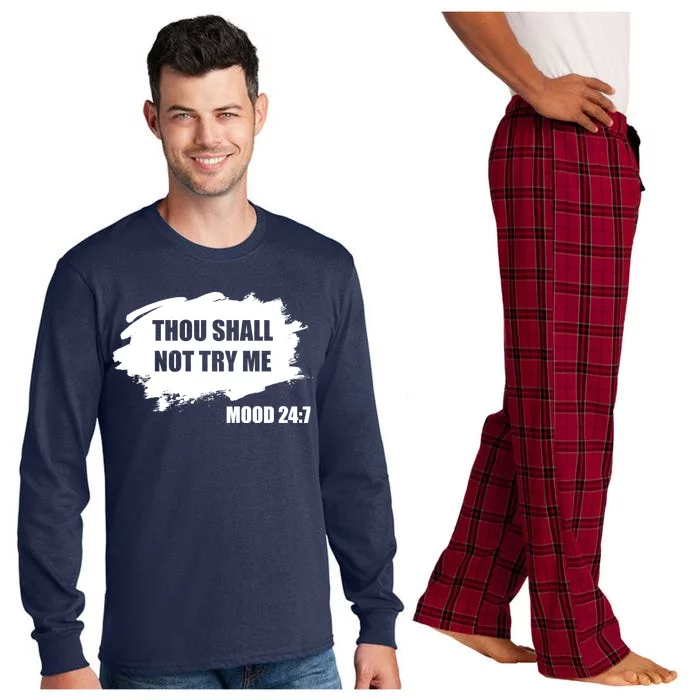 Thou Shall Not Try Me Long Sleeve Pajama Set