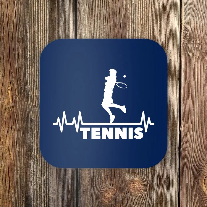 Tennis Heartbeat Pulse Tennis Player Athlete Coaster