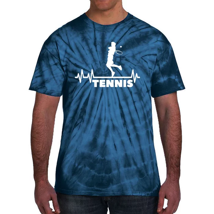 Tennis Heartbeat Pulse Tennis Player Athlete Tie-Dye T-Shirt