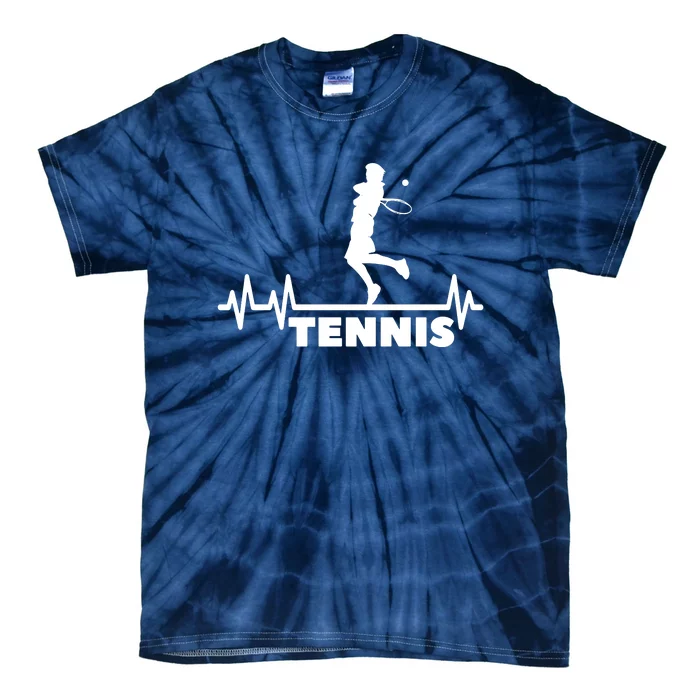 Tennis Heartbeat Pulse Tennis Player Athlete Tie-Dye T-Shirt