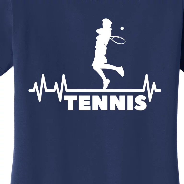 Tennis Heartbeat Pulse Tennis Player Athlete Women's T-Shirt