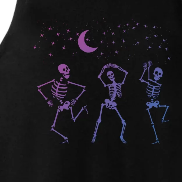 Trendy Halloween Party Dancing Skeleton Dance Challenge Gift Ladies Tri-Blend Wicking Tank